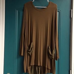 Long Sleeve Blouse w/ Sheer Accents